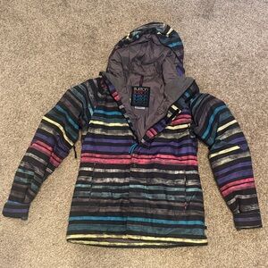 Burton Kids Puffer Jacket with Multicolor Stripes